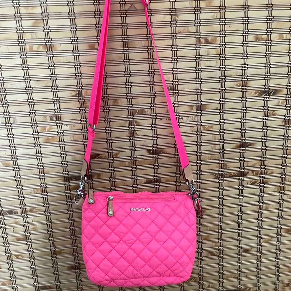 MZ Wallace Neon Pink Metro Scout Crossbody
